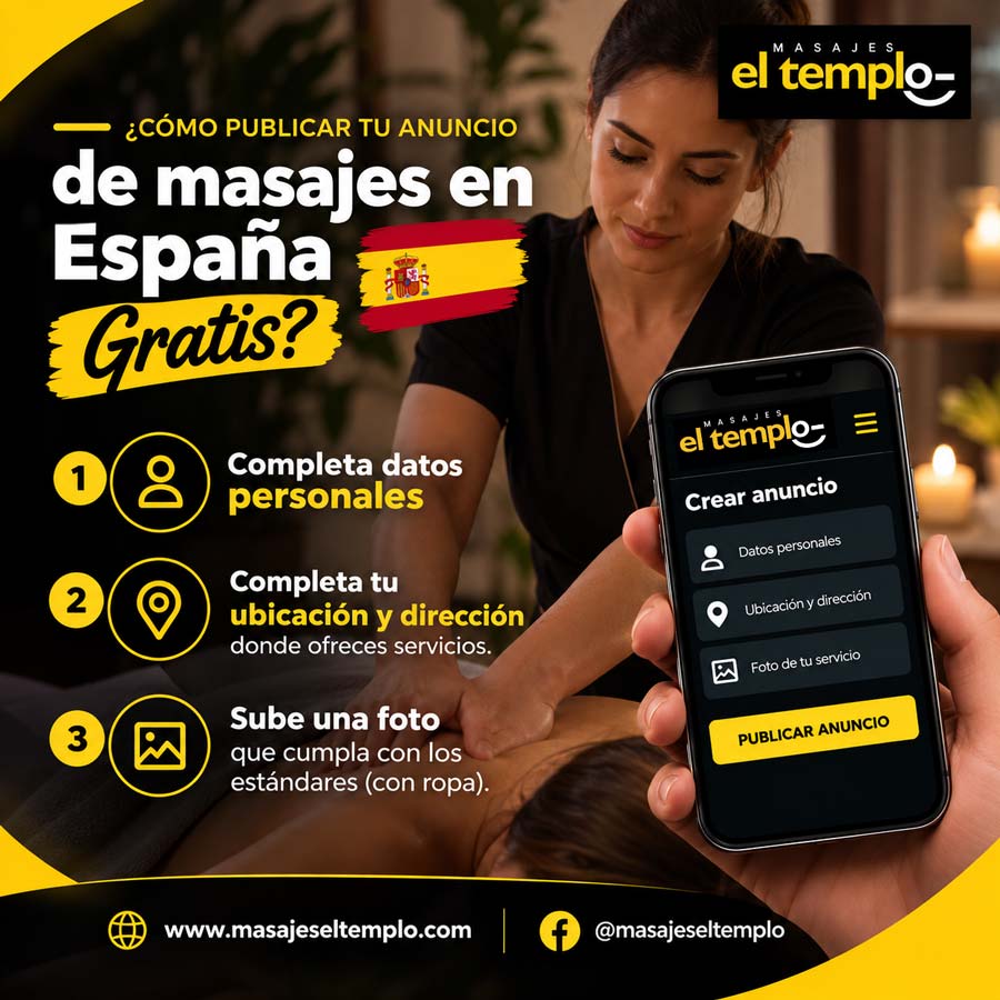Publica tu anuncio de masajes en España