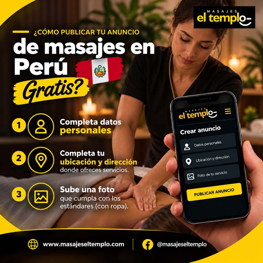 Publica tu anuncio de masajes en Perú